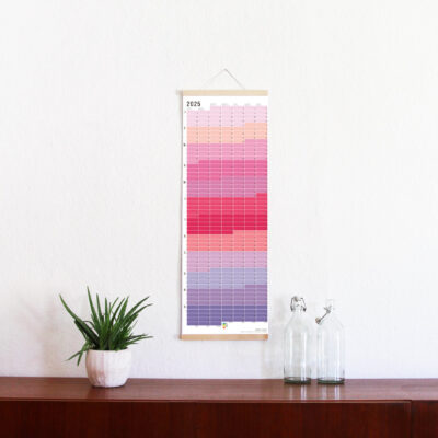 Wandkalender 2025 Rosa Flieder Pink Violett Lila Kalender Jahresplaner 2025 Homeoffice Wallplanner Designkalender