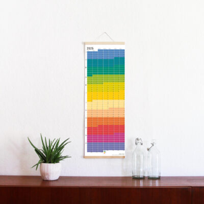 2025 Wallplanner Wandkalender 2025 Regenbogen Bunter Kalender Jahresplaner 2025 Rainbow