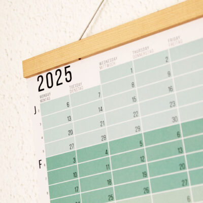 Wandkalender 2025 Pastell Türkis Kalender Jahresplaner 2025 Homeoffice Wallplanner Designkalender