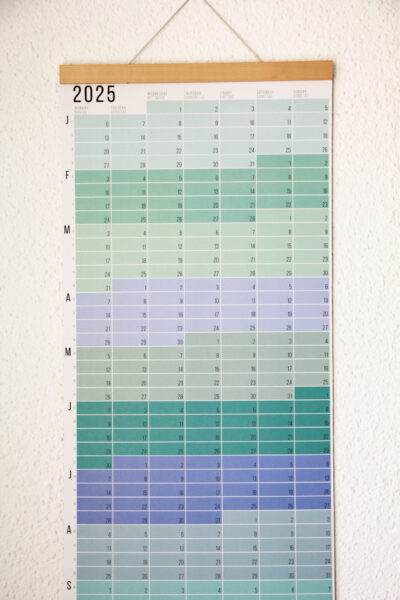 Wandkalender 2025 Pastell Türkis Kalender Jahresplaner 2025 Homeoffice Wallplanner Designkalender