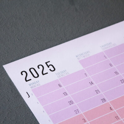 Wandkalender 2025 Rosa Flieder Pink Violett Lila Kalender Jahresplaner 2025 Homeoffice Wallplanner Designkalender