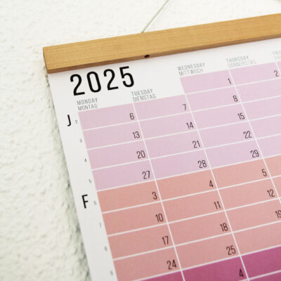 Wandkalender 2025 Rosa Flieder Pink Violett Lila Kalender Jahresplaner 2025 Homeoffice Wallplanner Designkalender