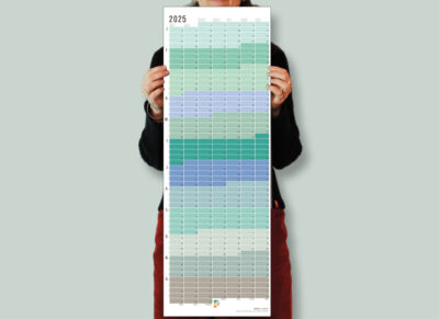 Wandkalender 2025 Pastell Türkis Kalender Jahresplaner 2025 Homeoffice Wallplanner Designkalender